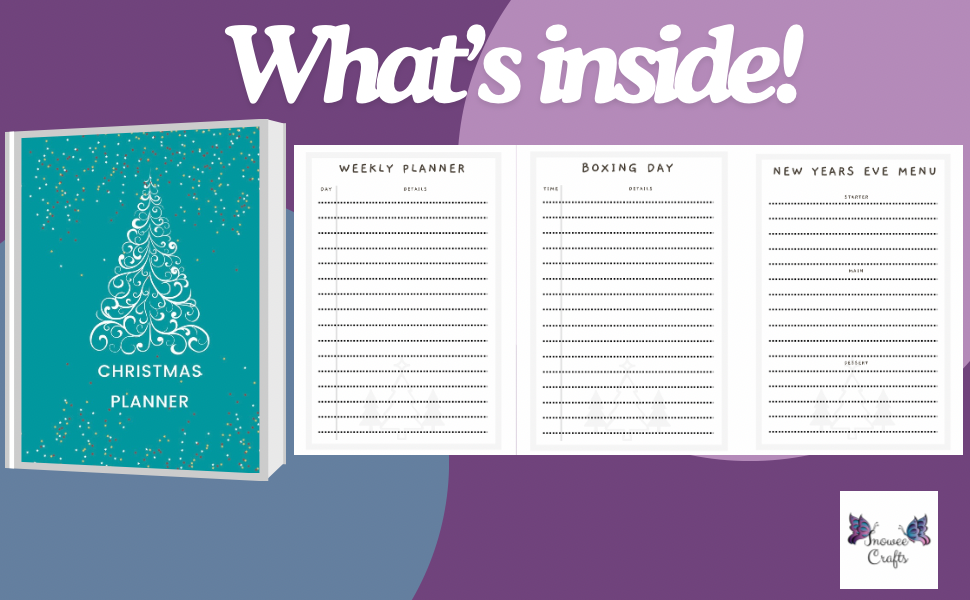 Teal christmas planner // A5 without tabs
