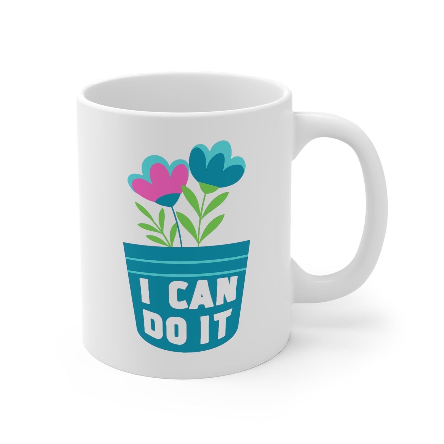 I can do it positive affirmation mug // Empowering coffee cup, daily motivation and well-being