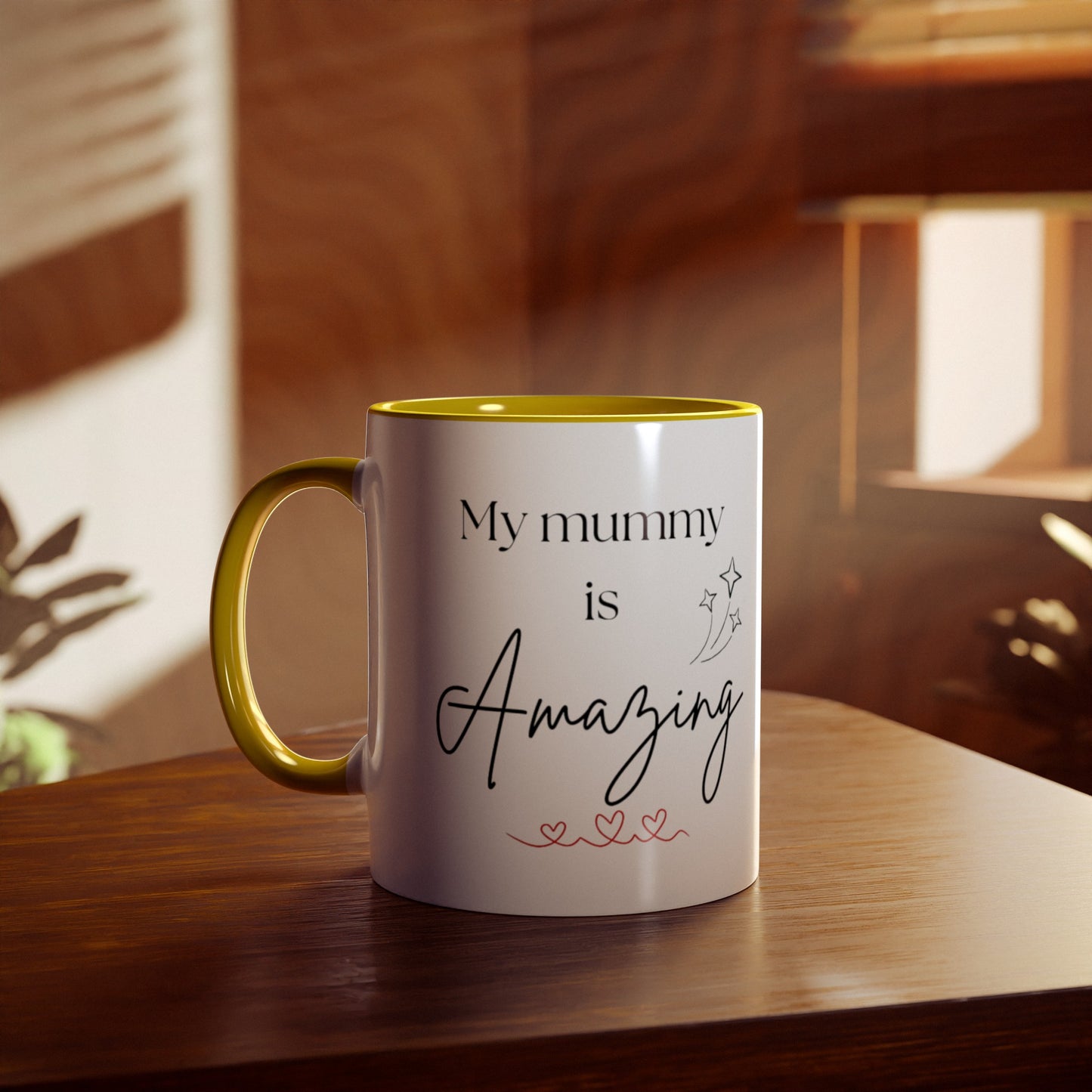 My mummy is amazing cup // Two-Tone Coffee Mug, 11oz, mother's day, empowering positive affirmation, well-being