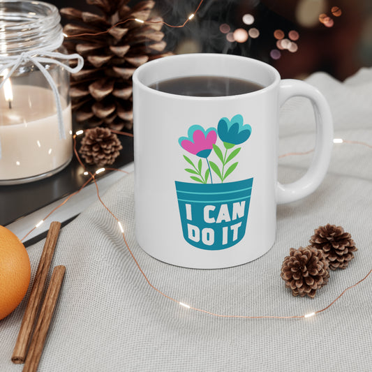 I can do it positive affirmation mug // Empowering coffee cup, daily motivation and well-being