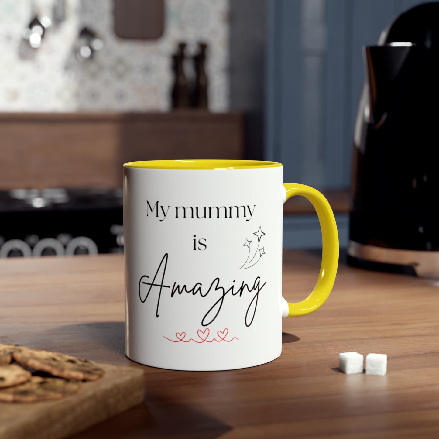 My mummy is amazing cup // Two-Tone Coffee Mug, 11oz, mother's day, empowering positive affirmation, well-being