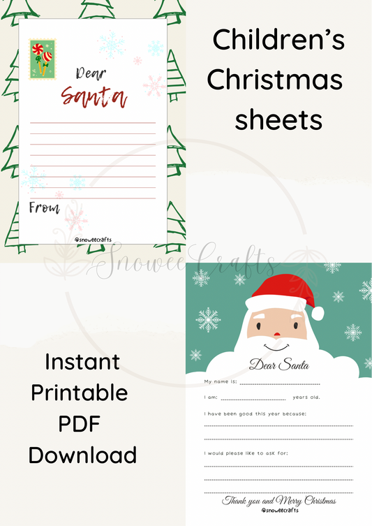 Write to Santa printable instant downloads