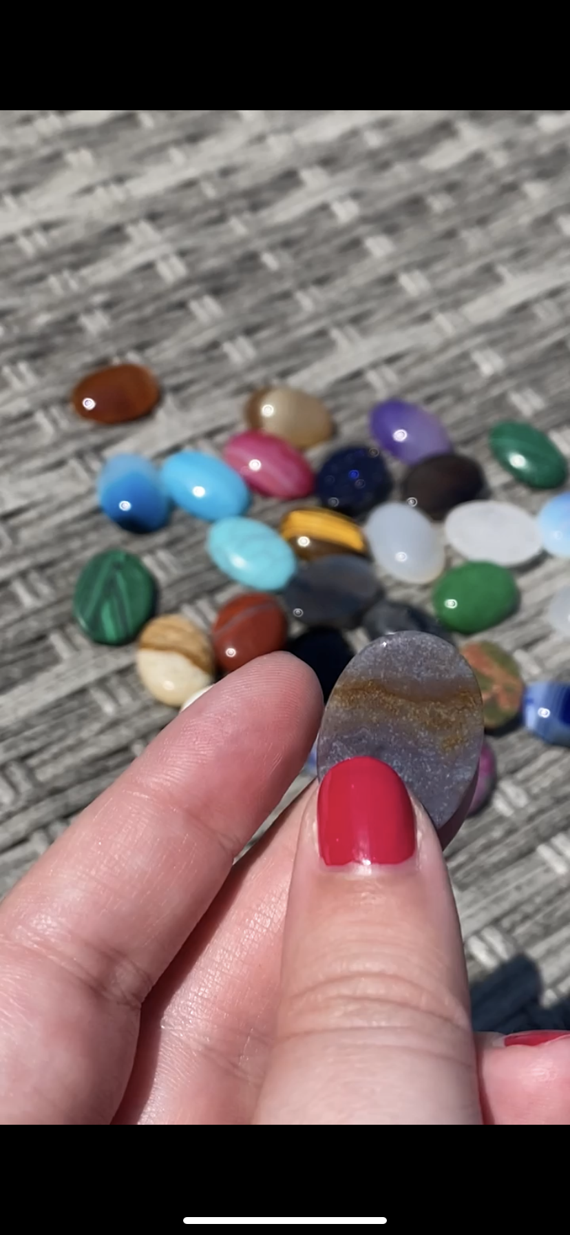 Mystery small worry stone // pocket sized stone for anxiety