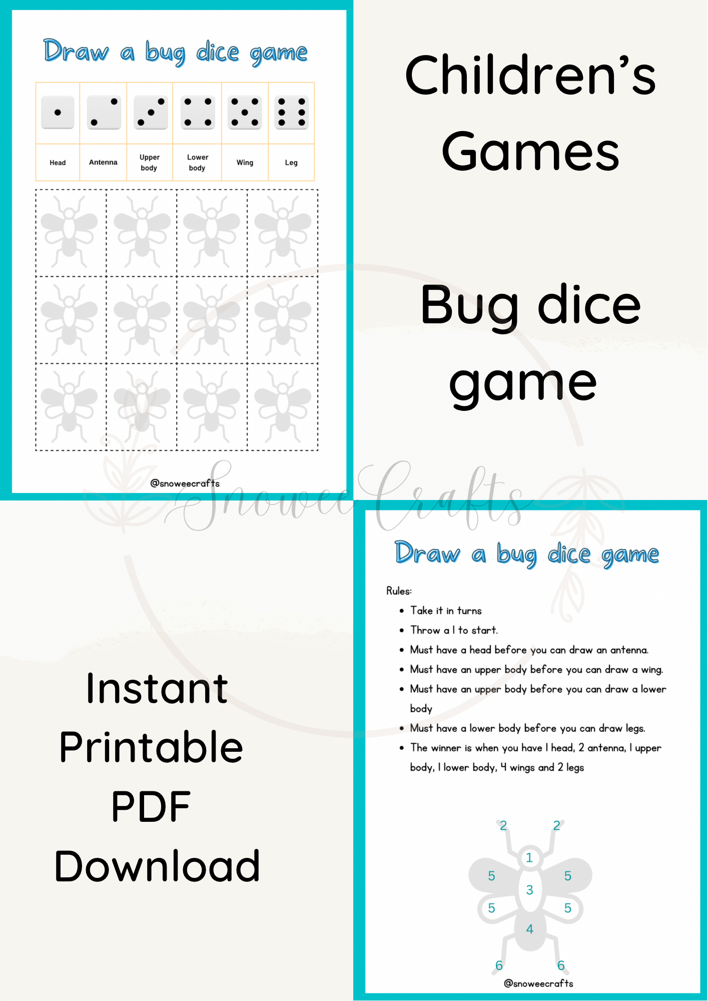 Printable children’s games - animal theme