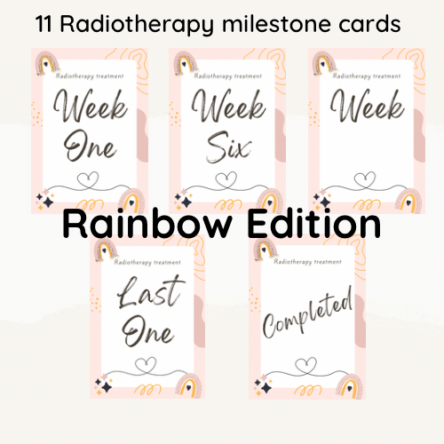 Cancer Milestone cards // Set of 11, Printable, Radiotherapy, A6 (4"x6")