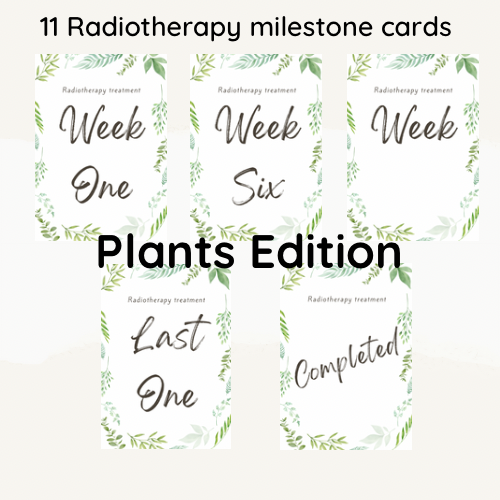 Cancer Milestone cards // Set of 11, Printable, Radiotherapy, A6 (4"x6")