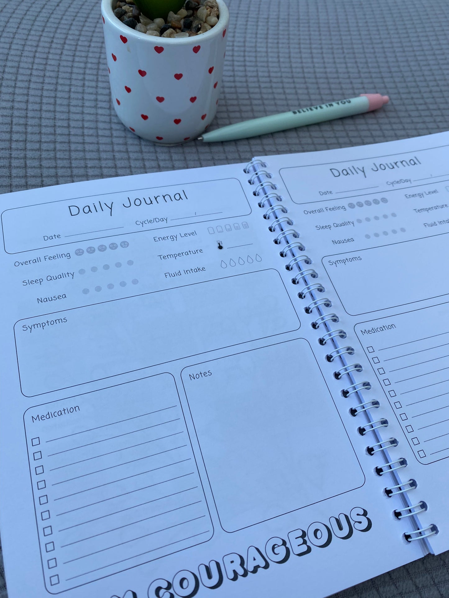 Cancer journal - You’re doing great, keep going, keep growing// A5, chemotherapy diary