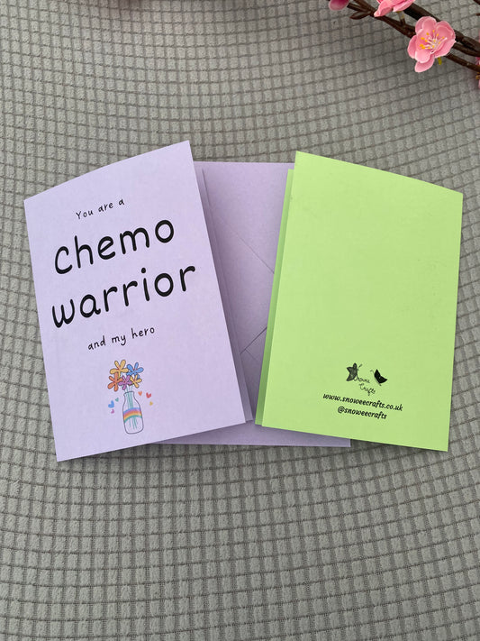 A6 colourful card - chemo warrior
