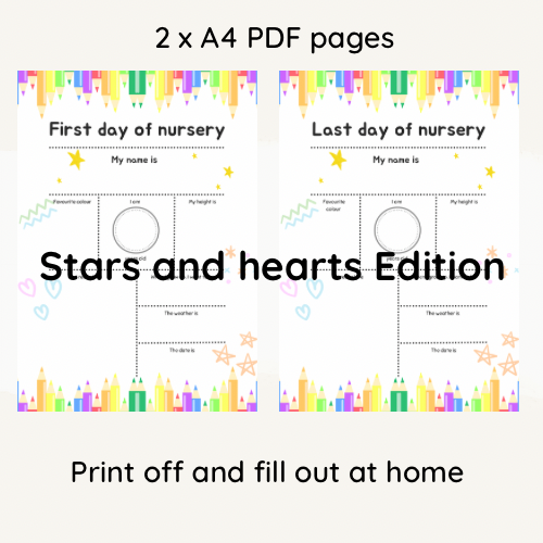 A4 Back To Nursery Instant PDF Download // Printable, First And.