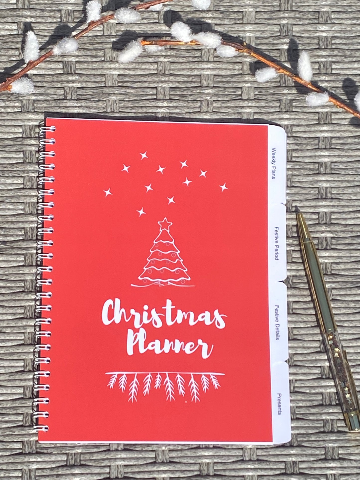 Red christmas planner // A5