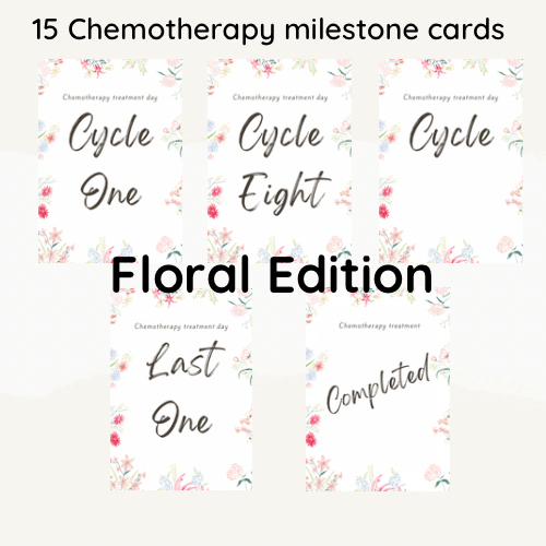 Cancer Milestone cards // Set of 26, Printable, Chemotherapy and radiotherapy, A6 (4"x6")