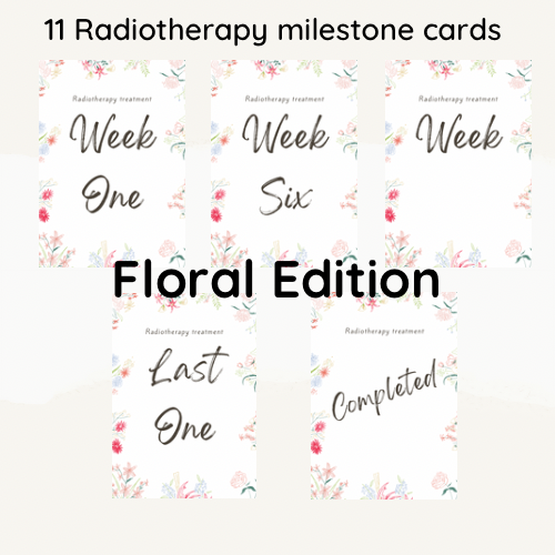 Cancer Milestone cards // Set of 11, Printable, Radiotherapy, A6 (4"x6")